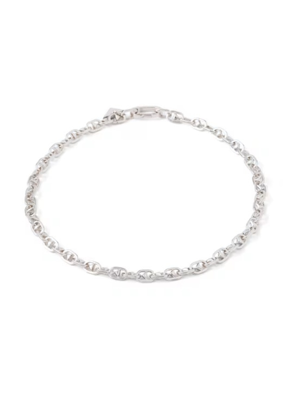 PRADA Triangle Charm Chain Silver Brass Necklace With Clasp - Picture 2 of 13